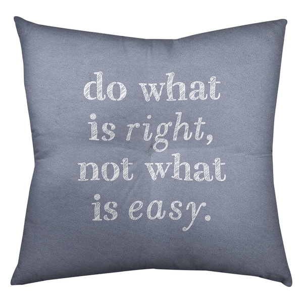 Quotes Handwritten Do What is Right Quote Floor Pillow - Square Tufted