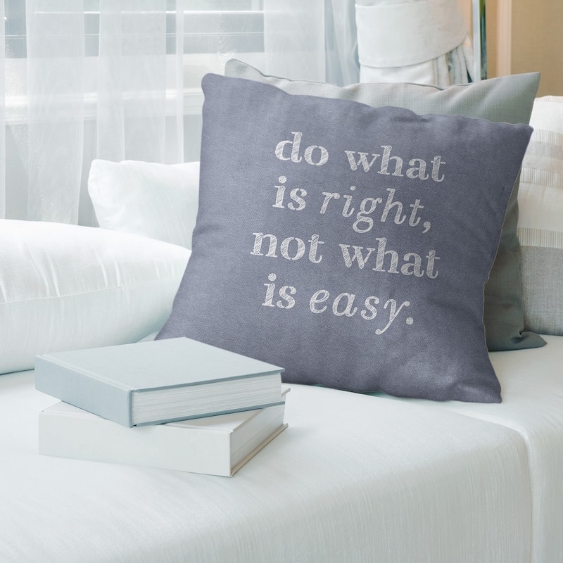 Quotes Handwritten Do What is Right Quote Pillow (w/Rmv Insert)-Spun ...