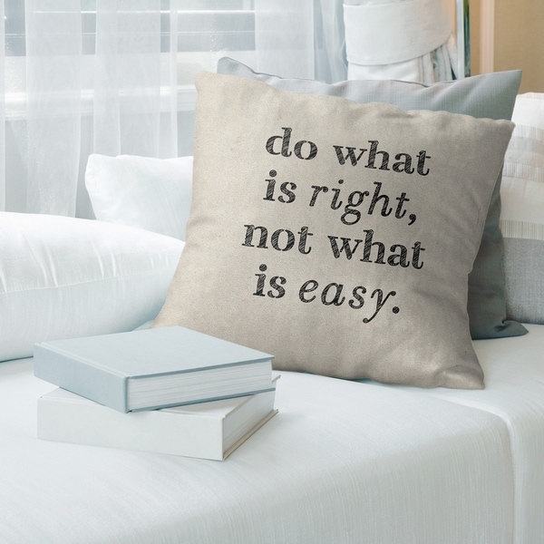 Quotes Handwritten Do What is Right Quote Pillow-Cotton Twill