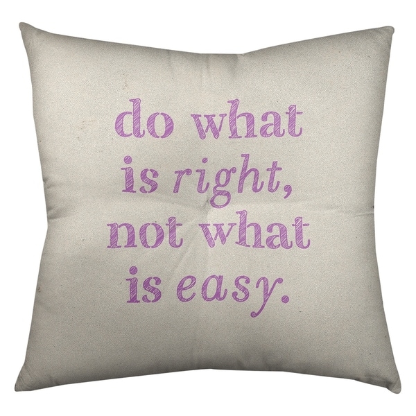 Quotes Handwritten Do What is Right Quote Floor Pillow - Square Tufted