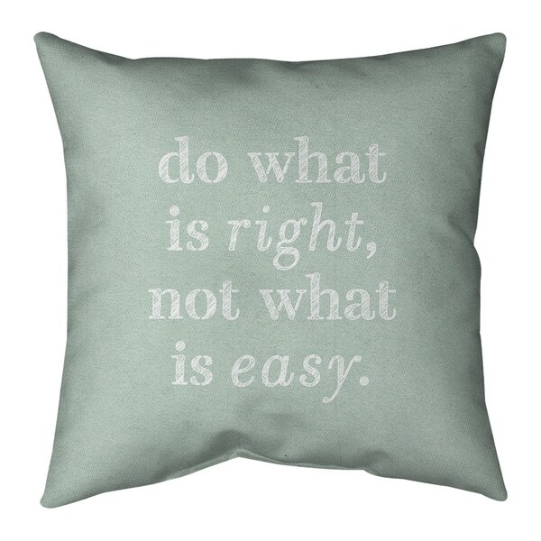 Quotes Handwritten Do What is Right Quote Floor Pillow - Standard