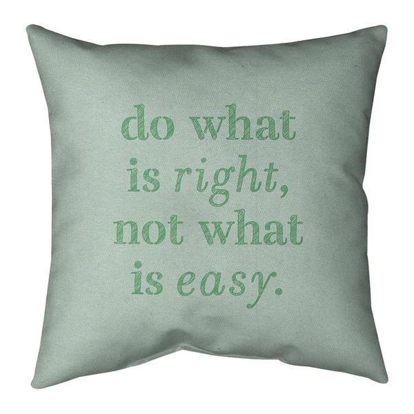Quotes Handwritten Do What is Right Quote Pillow-Faux Linen