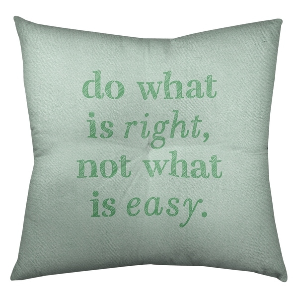 Quotes Handwritten Do What is Right Quote Floor Pillow - Square Tufted