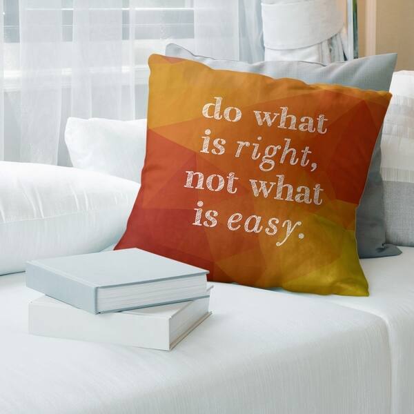 Quotes Faux Gemstone Do What is Right Quote Pillow (w/Rmv Insert)-Spun ...