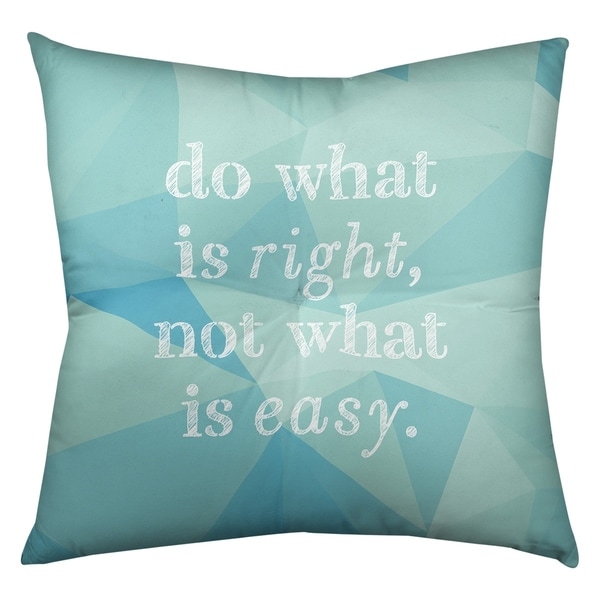 Quotes Faux Gemstone Do What is Right Quote Floor Pillow - Square Tufted