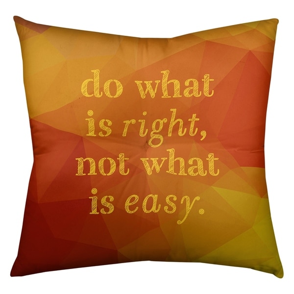 Quotes Faux Gemstone Do What is Right Quote Floor Pillow - Square Tufted