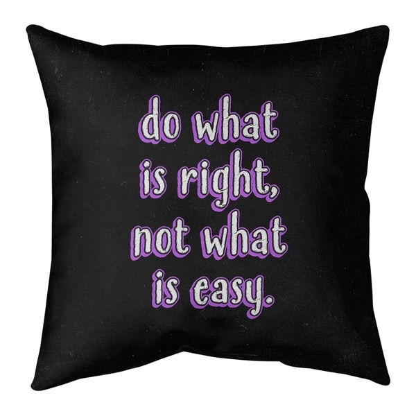 Quotes Do What is Right Quote Chalkboard Style Floor Pillow - Standard