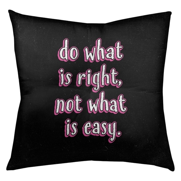 Quotes Do What is Right Quote Chalkboard Style Floor Pillow - Square Tufted