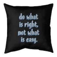 Quotes Do What is Right Quote Chalkboard Style Pillow-Faux Suede - Bed ...