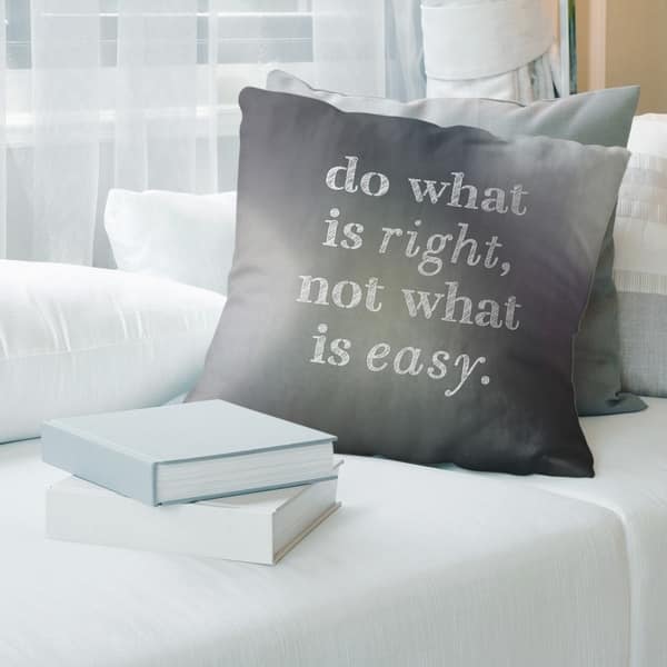 Quotes Multicolor Background Do What is Right Quote Pillow-Faux Suede ...