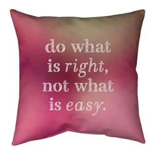 Quotes Multicolor Background Do What is Right Quote Pillow-Cotton Twill ...