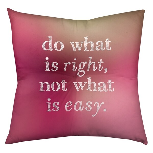 Quotes Multicolor Background Do What is Right Quote Floor Pillow - Square Tufted