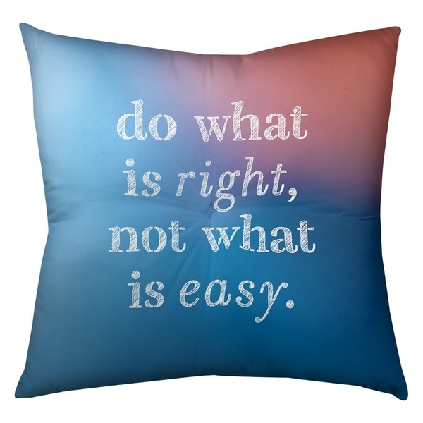 Quotes Multicolor Background Do What is Right Quote Floor Pillow - Square Tufted