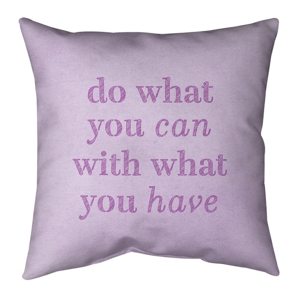 Quotes Handwritten Do What You Can Quote Pillow-Spun Polyester - Bed ...