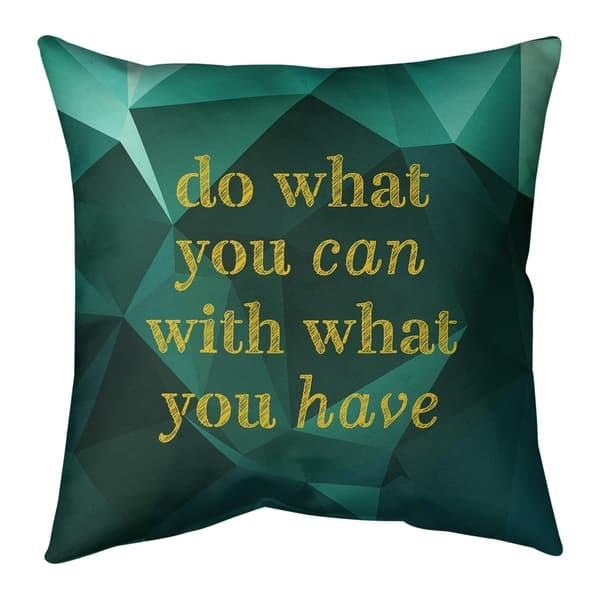 Quotes Faux Gemstone Do What You Can Quote Floor Pillow Standard Overstock 30306521