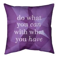 Quotes Faux Gemstone Do What You Can Quote Floor Pillow Standard Overstock 30306539