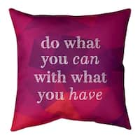 Quotes Faux Gemstone Do What You Can Quote Floor Pillow - Standard ...