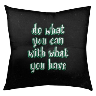 Quotes Do What You Can Quote Chalkboard Style Floor Pillow - Square 