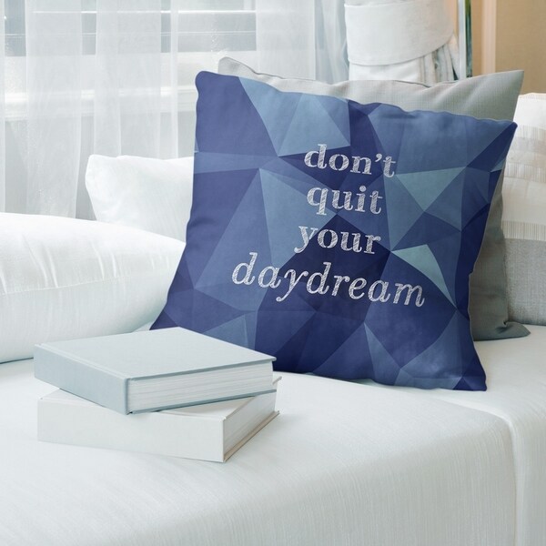 Quotes Faux Gemstone Don't Quit Your Daydream Quote Floor Pillow - Standard