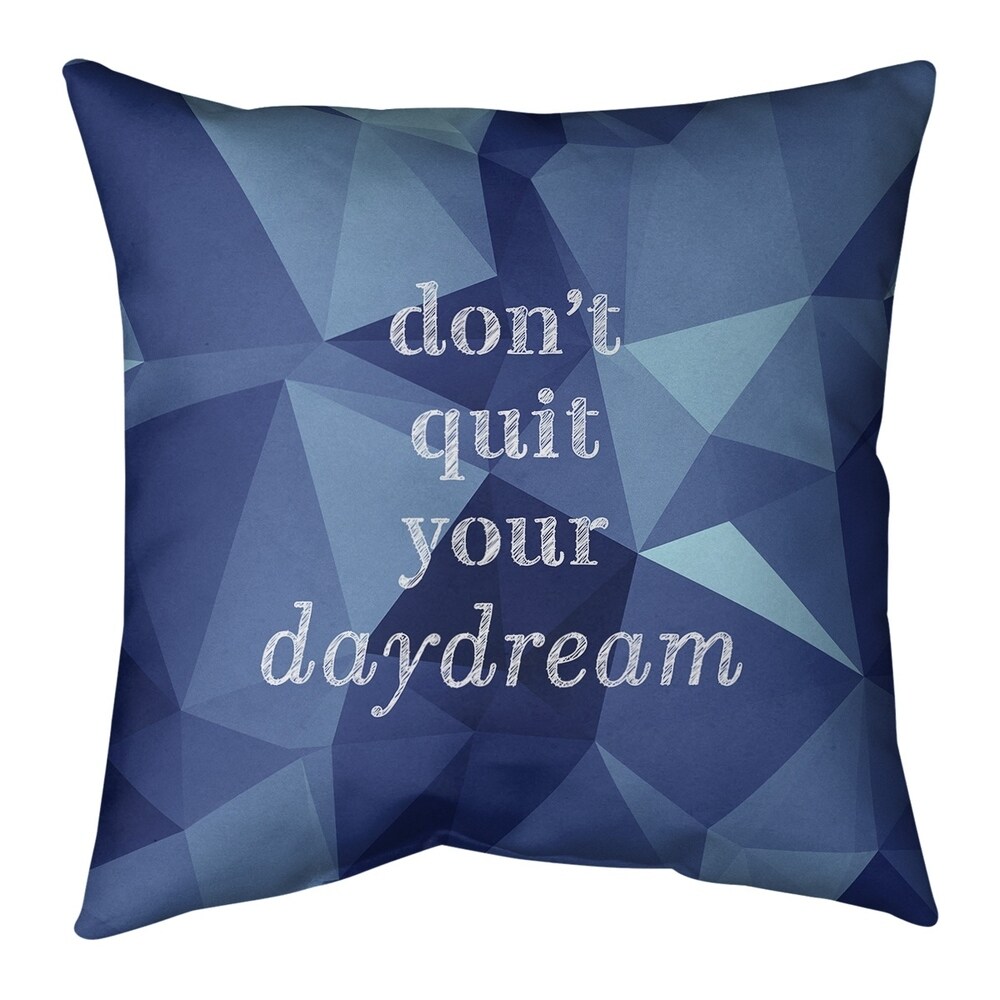 Follow Your Dreams Quote Throw Pillow 18x18 Cover + Insert – RB