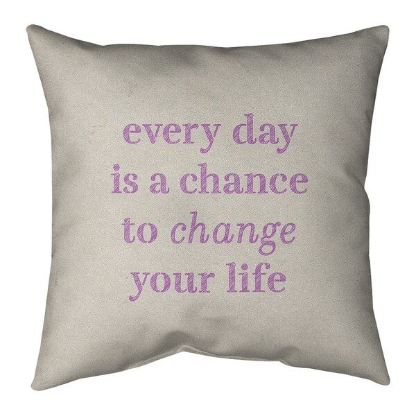 Quotes Handwritten Change Your Life Quote Pillow-Cotton Twill
