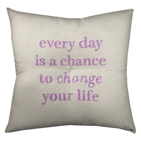 Quotes Handwritten Change Your Life Quote Floor Pillow - Square Tufted