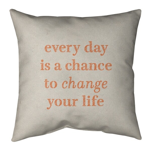 Quotes Handwritten Change Your Life Quote Pillow-Faux Linen