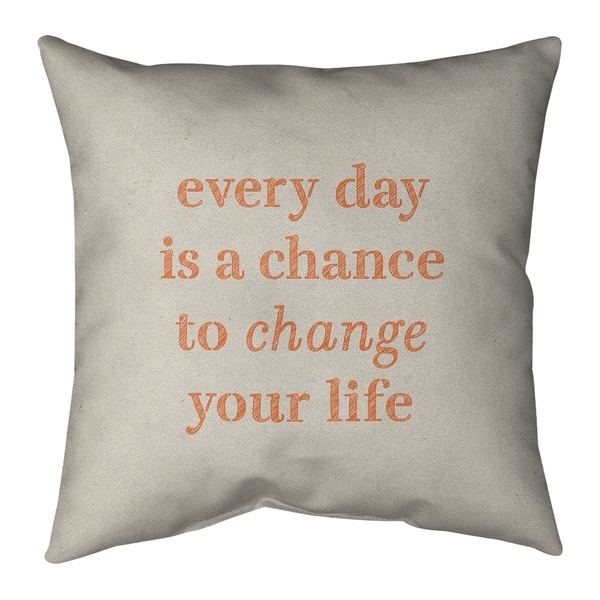 Quotes Handwritten Change Your Life Quote Pillow-Faux Suede