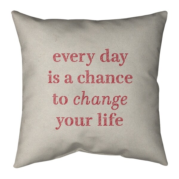 Quotes Handwritten Change Your Life Quote Floor Pillow - Standard