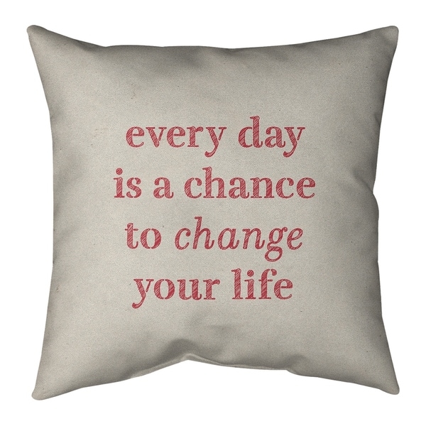 Quotes Handwritten Change Your Life Quote Pillow-Faux Suede