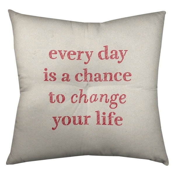 Quotes Handwritten Change Your Life Quote Floor Pillow - Square Tufted