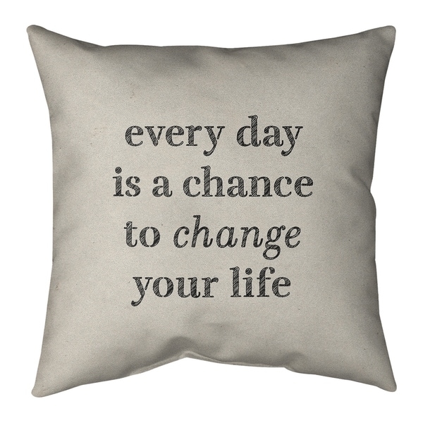 Quotes Handwritten Change Your Life Quote Floor Pillow - Standard