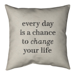 Quotes Handwritten Change Your Life Quote Pillow-Spun Polyester - Bed ...