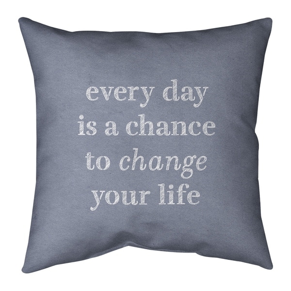 Quotes Handwritten Change Your Life Quote Pillow-Spun Polyester ...
