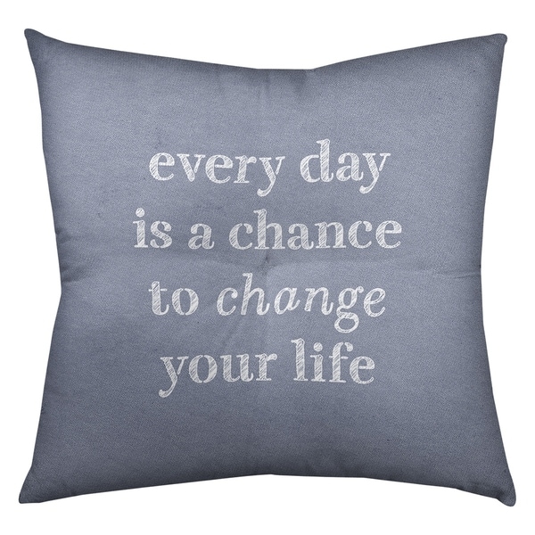 Quotes Handwritten Change Your Life Quote Floor Pillow - Square Tufted