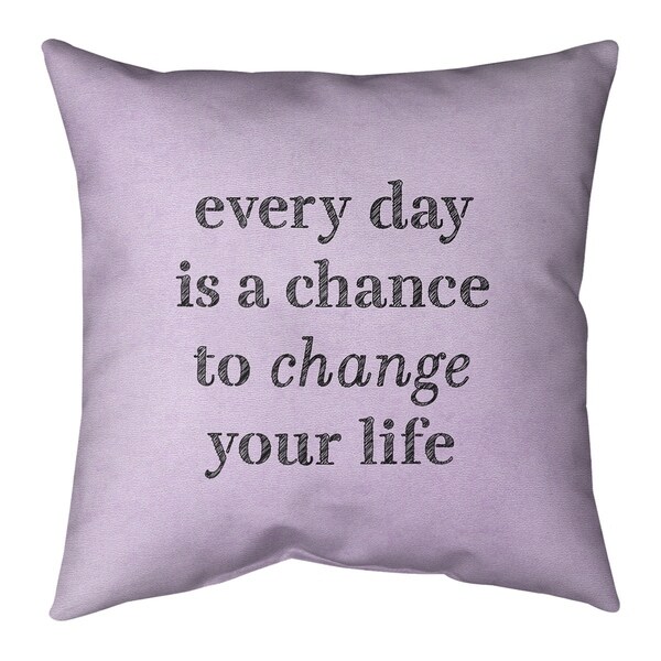 Quotes Handwritten Change Your Life Quote Floor Pillow - Standard