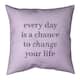 Quotes Handwritten Change Your Life Quote Pillow-Spun Polyester - Bed ...