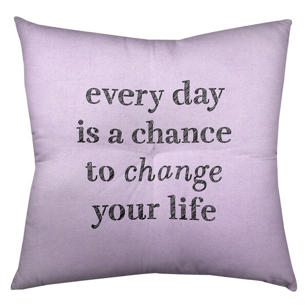 Quotes Handwritten Change Your Life Quote Floor Pillow - Square Tufted