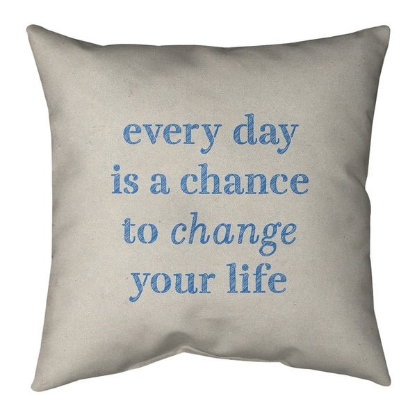 Quotes Handwritten Change Your Life Quote Pillow-Faux Suede