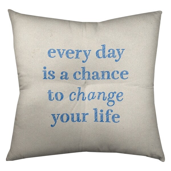 Quotes Handwritten Change Your Life Quote Floor Pillow - Square Tufted