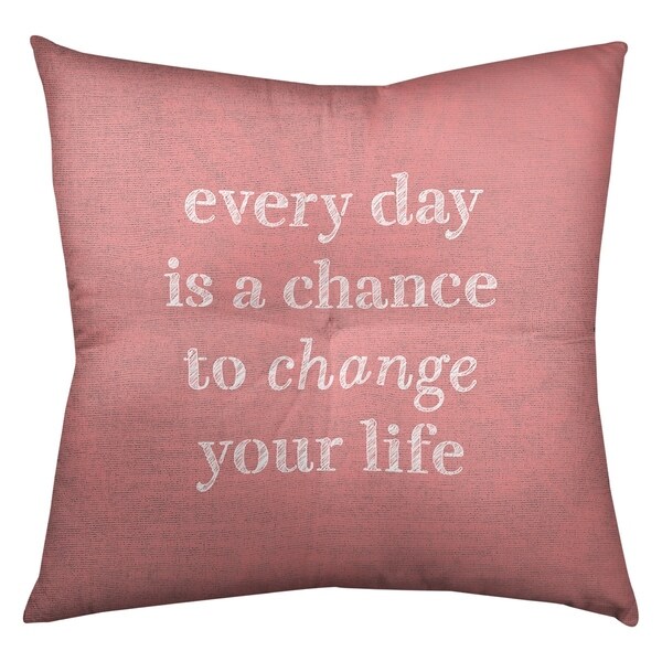 Quotes Handwritten Change Your Life Quote Floor Pillow - Square Tufted