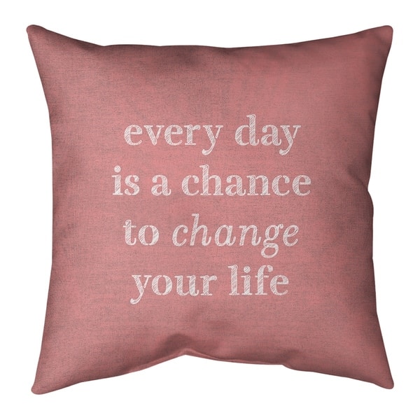 Quotes Handwritten Change Your Life Quote Pillow (Indoor/Outdoor) Bed Bath & Beyond 30307212