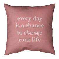 Quotes Handwritten Change Your Life Quote Pillow (w/Rmv Insert)-Spun ...