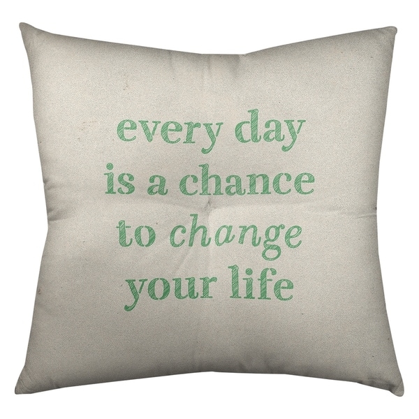 Quotes Handwritten Change Your Life Quote Floor Pillow - Square Tufted