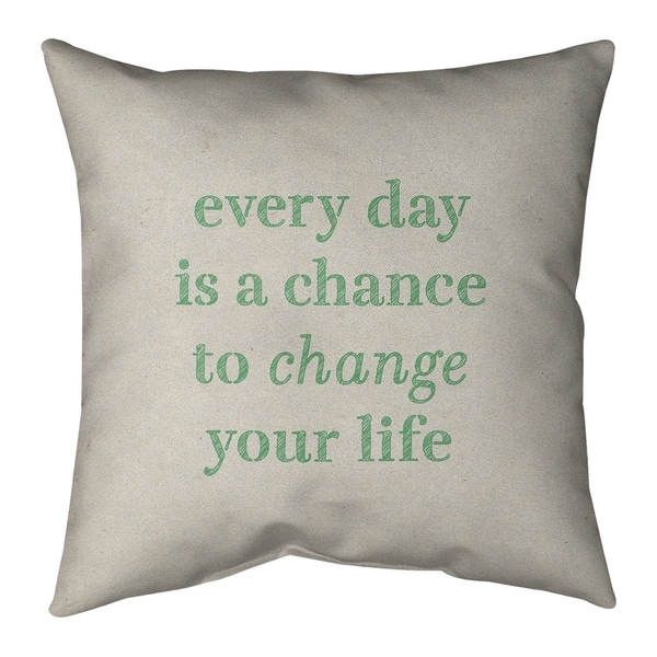 Quotes Handwritten Change Your Life Quote Pillow-Spun Polyester