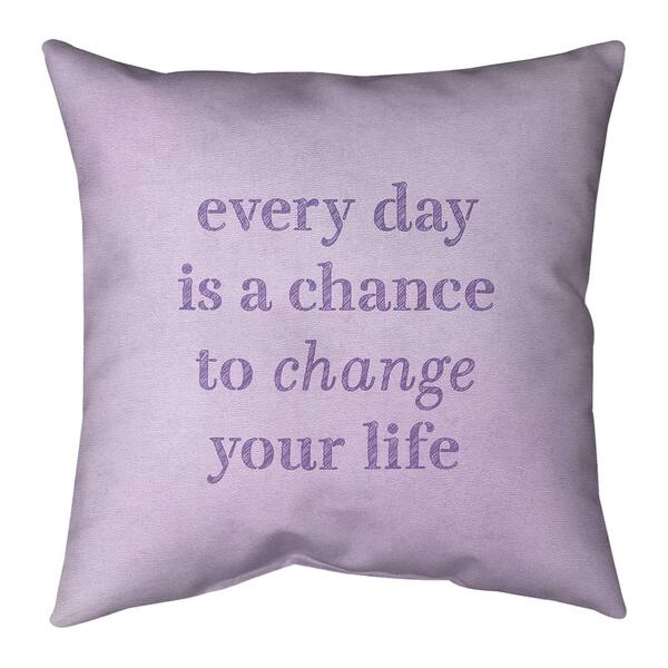 Quotes Handwritten Change Your Life Quote Pillow (Indoor/Outdoor ...