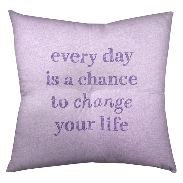 Quotes Handwritten Change Your Life Quote Floor Pillow - Square Tufted