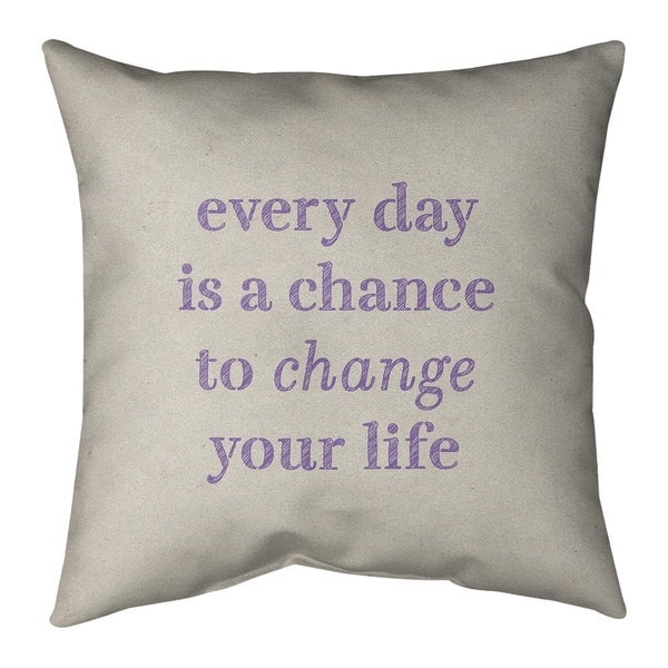 Quotes Handwritten Change Your Life Quote Pillow-Cotton Twill