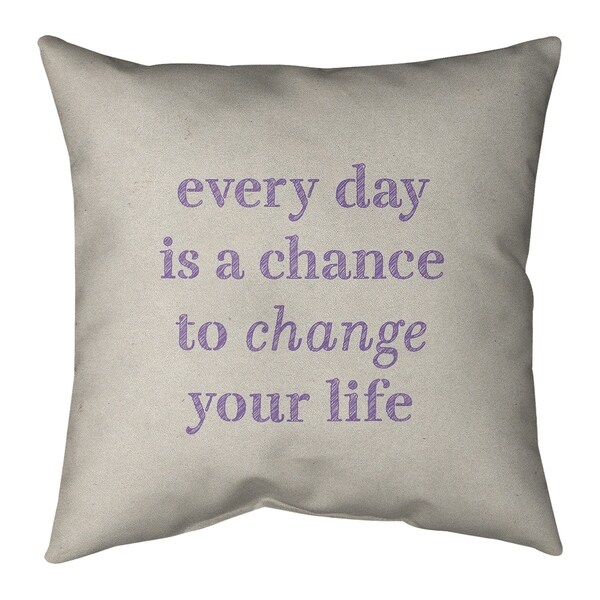 Quotes Handwritten Change Your Life Quote Floor Pillow - Standard