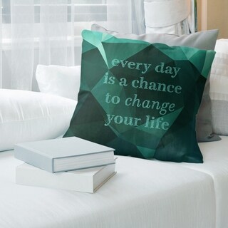 Quotes Faux Gemstone Change Your Life Quote Floor Pillow - Standard ...